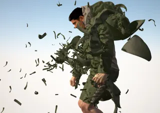 3D fashion avatar exploding into pieces