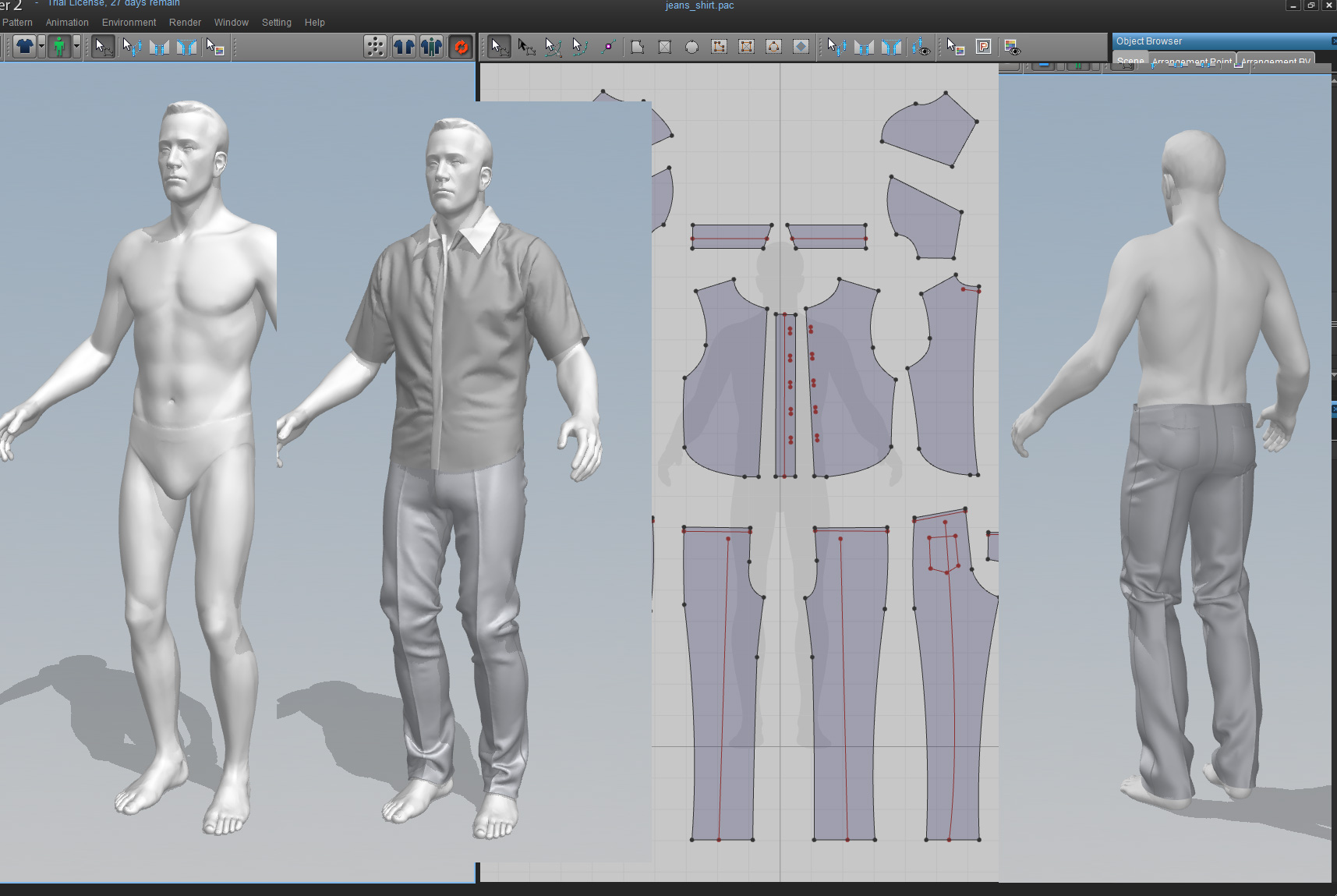 Marvelous designer 3D fashion interface