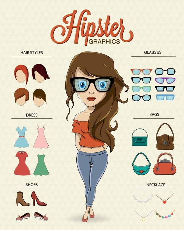 Hipster illustration