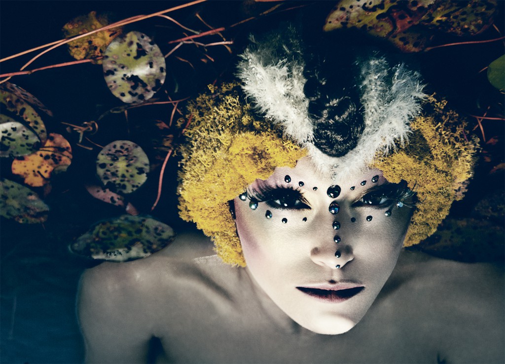 Woman with facial decorations fashion and games