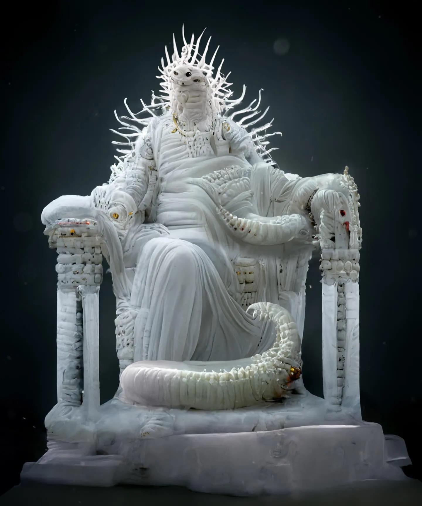 Cornel Swoboda AI generated image with Midjourney throne