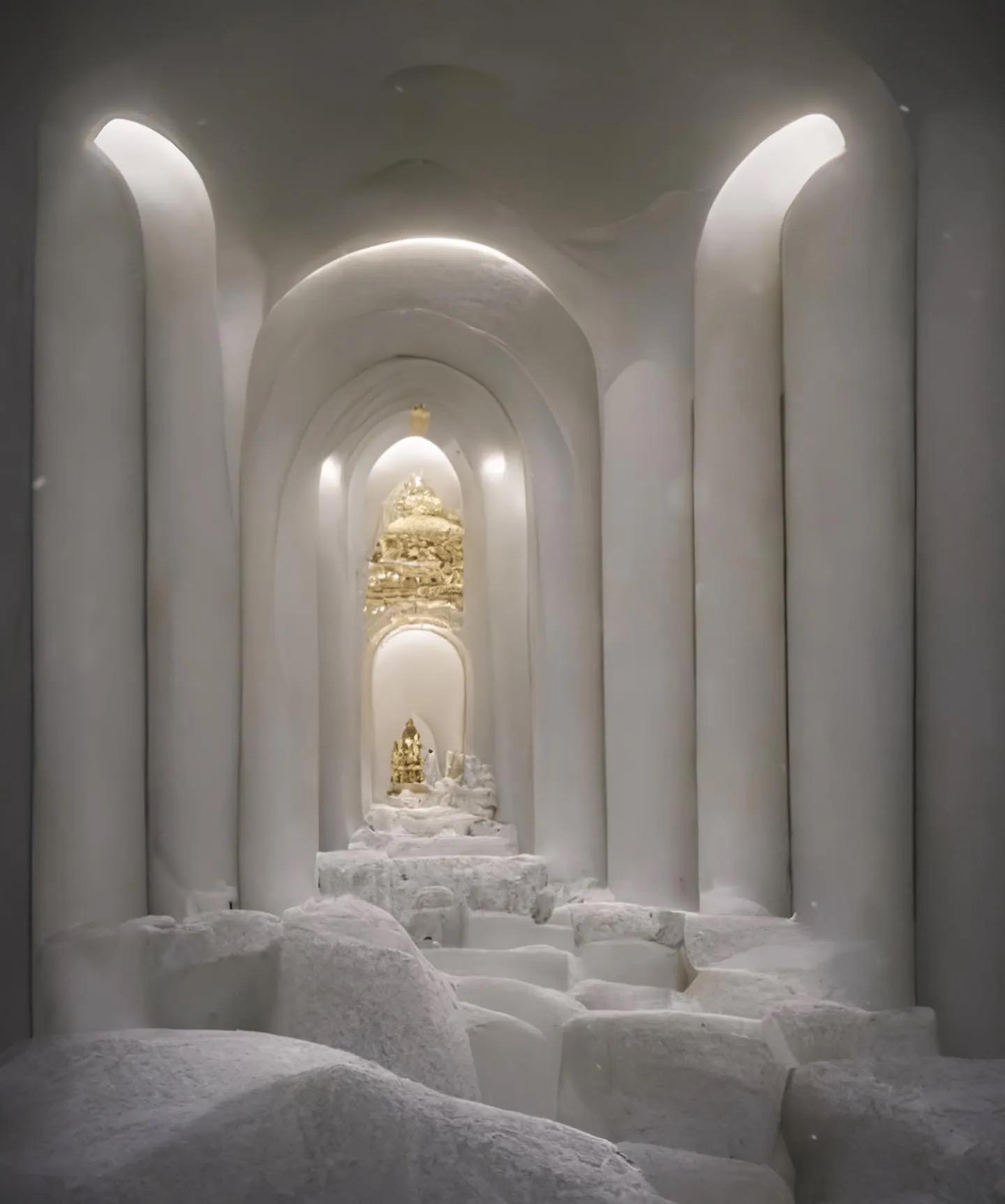 Cornel Swoboda AI generated image with Midjourney white palace