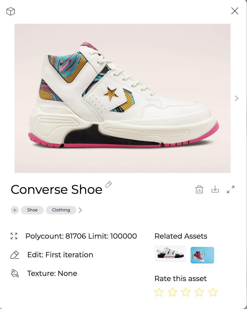 Converse shoe model
