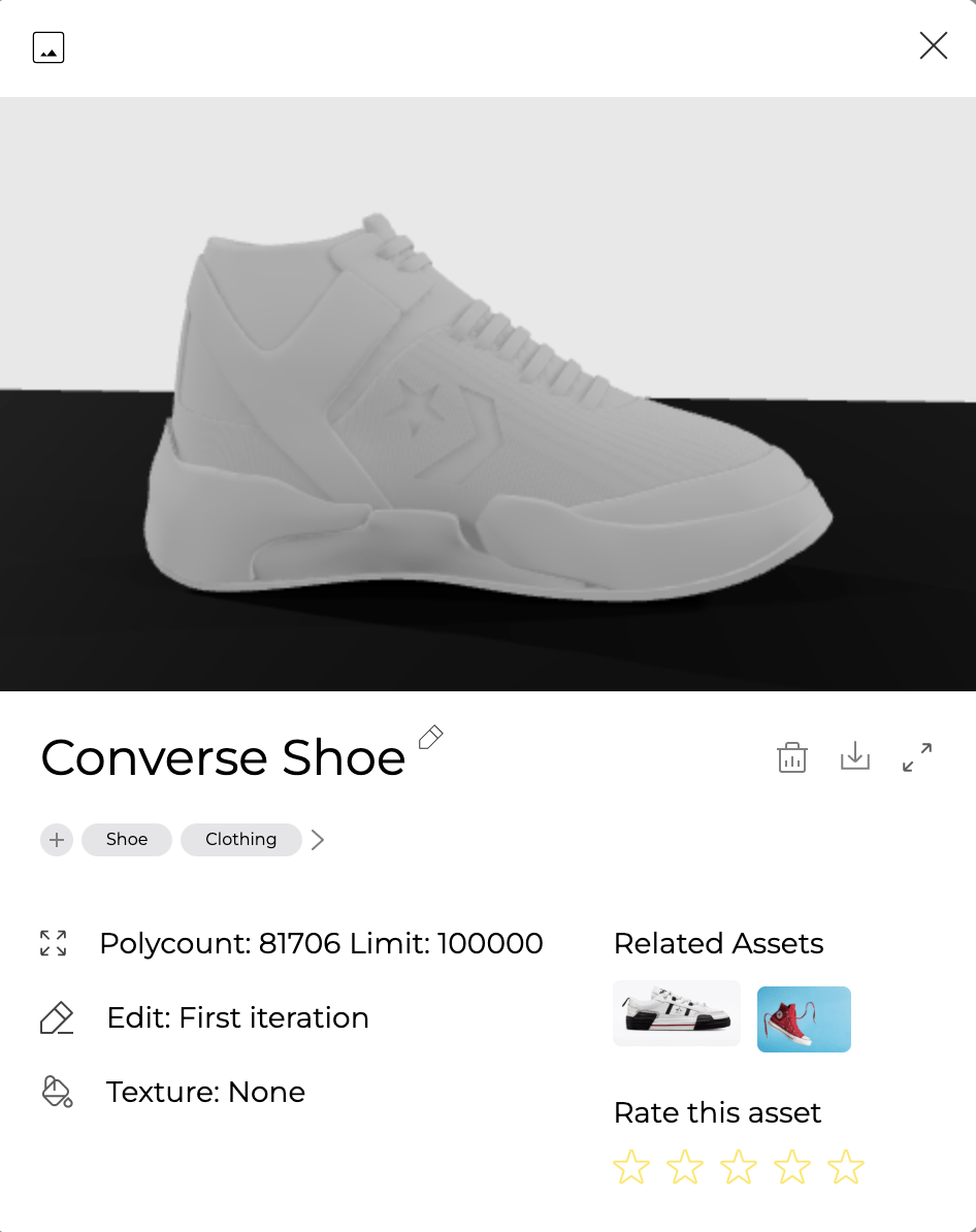 Converse 3D model